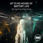 Razer DeathAdder V3 Pro Ultra-Lightweight Wireless/Wired Ergonomic Esports Mouse Up to 90 Hours Battery Life - Black - الصورة 2