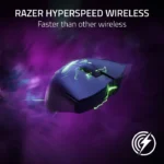 Razer DeathAdder V3 Pro Ultra-Lightweight Wireless/Wired Ergonomic Esports Mouse Up to 90 Hours Battery Life - Black - الصورة 4