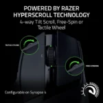 Razer Basilisk Mobile Portable Ergonomic Wireless/Bluetooth Gaming Mouse, Upto 105Hr, Focus X 18K Optical Sensor - Black - الصورة 6