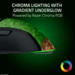 Razer Cobra Minecraft Edition Lightweight Optical Wired Gaming Mouse with Chroma RGB Lighting, Razer Gen‑3 Optical Mouse Switches - Green - الصورة 2