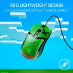 Razer Cobra Minecraft Edition Lightweight Optical Wired Gaming Mouse with Chroma RGB Lighting, Razer Gen‑3 Optical Mouse Switches - Green - الصورة 4