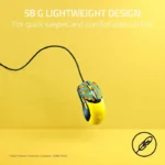 Razer Cobra Pokémon Edition, 58g Lightweight Wired Gaming Mouse, 8500 DPI Sensor, Optical Mouse Switches 3th Gen, Chroma Lighting with Gradient Underglow, Speedflex Cable, Pokémon Kanto | RZ01-04650400-R3M1 - الصورة 6