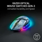 Razer Basilisk V3 Pro Phantom White – Wireless/BT/Wired 35K DPI Optical Sensor HyperSpeed RGB Gaming Mouse – Upto 210 Hrs Battery Life -| RZ01-05240400-R3G1 - الصورة 3