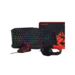 Redragon Gaming Essentials RGB Wired KeyBoard Mouse Headset & Mouse Pad 4 in 1 Set - Black - الصورة 8