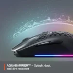 SteelSeries Aerox 3 Wireless/Bluetooth Ultralight Weight Gaming Mouse 18,000 CPI, 6 Programmable Button, 200 Hour Battery Life - Black - الصورة 2