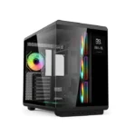 Acer U600 ATX Mid Tower Two Panel Front & Left Side Tempered Glass Case With Built in LED Display 7 ARGB Fans - Black - الصورة 7