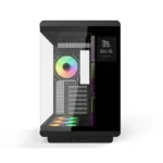 Acer U600 ATX Mid Tower Two Panel Front & Left Side Tempered Glass Case With Built in LED Display 7 ARGB Fans - Black - الصورة 6