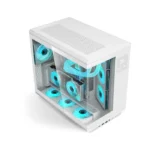 Acer U600 ATX Mid Tower Two Panel Front & Left Side Tempered Glass Case With Built in LED Display 7 ARGB Fans - White - الصورة 7