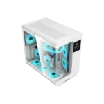 Acer U600 ATX Mid Tower Two Panel Front & Left Side Tempered Glass Case With Built in LED Display 7 ARGB Fans - White - الصورة 5