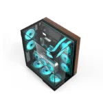 Acer V333 ATX Mid Tower Three Panel Front Top & Left Side Tempered Glass Case With 8 ARGB Fans - Black - الصورة 4