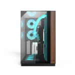 Acer V333 ATX Mid Tower Three Panel Front Top & Left Side Tempered Glass Case With 8 ARGB Fans - Black - الصورة 5