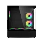 Acer V930B Mid Tower Two Panel Front & Left Side Tempered Glass Case with 6 RGB Fans - Black - الصورة 2
