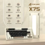 Attack Shark X75 81 Key (Wired+2.4G+Bluetooth)Tri-Model Switch Heap Of Aluminum Gaming Keyboard-Cheese White - الصورة 2