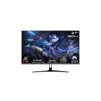 Gameon GOPS27QHD180IPS Pro Series 27" 2K QHD Fast IPS 180Hz 0.5ms HDMI 2.1 Gaming Monitor (Supports PS5) - Black