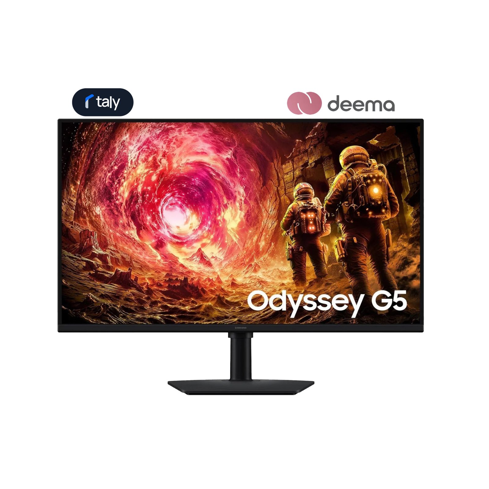 350 Samsung Odyssey G5 G50F S27FG502EM 27" 2K QHD IPS 180Hz 1ms Gaming Monitor With FreeSync G-Sync Compatible - الصورة 1
