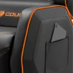 Cougar Sofa Ranger S Breathable PVC Leather, Headrest Lumbar Pillow, Adjustable Design Black/Orange - الصورة 2