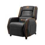 Cougar Sofa Ranger S Breathable PVC Leather, Headrest Lumbar Pillow, Adjustable Design Black/Orange - الصورة 6