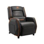 Cougar Sofa Ranger S Breathable PVC Leather, Headrest Lumbar Pillow, Adjustable Design Black/Orange - الصورة 7