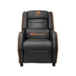 Cougar Sofa Ranger S Breathable PVC Leather, Headrest Lumbar Pillow, Adjustable Design Black/Orange