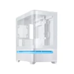 Asus Prime AP202 Mid Tower Fornt & Left Side Tempered Glass Panel Case With 3 ARGB Fans - White - الصورة 5