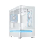 Asus Prime AP202 Mid Tower Fornt & Left Side Tempered Glass Panel Case With 3 ARGB Fans - White - الصورة 6