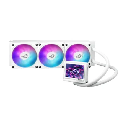 Asus ROG Ryujin III 360 ARGB Extreme Gen 2, 3.5" LCD, Magnetic Daisy-Chainable Fan, 360MM CPU Liquid Cooler - White