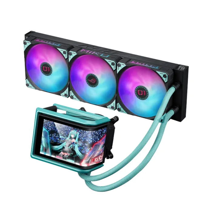90rc01p1-b0eay0_0008_layer_0 Asus Rog Ryuo IV 360 ARGB Hatsune Miku Edition CPU Liquid Cooler - Black - الصورة 1