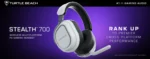 ⁦Turtle Beach Stealth 700 Gen 3 Wireless Multiplatform Amplified Gaming Headset for PS5, PS4, PC, Mobile – 60mm Drivers, AI Noise-Cancelling Mic, Bluetooth, 80-Hr Battery, Dual Transmitters – White | TBS-3101-15⁩ - الصورة ⁦2⁩