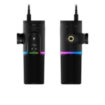 HyperX FlipCast RGB Hi-Res Streaming Broadcast Quality Audio XLR/USB-C Dynamic Microphone, Compatible with 5/8” Mounting threads, A 3/8” thread Adapter included (XLR Components and Cable Sold Separately) - الصورة 6