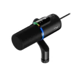 HyperX FlipCast RGB Hi-Res Streaming Broadcast Quality Audio XLR/USB-C Dynamic Microphone, Compatible with 5/8” Mounting threads, A 3/8” thread Adapter included (XLR Components and Cable Sold Separately) - الصورة 9