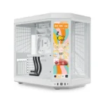 HYTE Y70 Touch Infinite Dual Chamber ATX Mid Tower Modern Aesthetic Case with Integrated 2.5K LCD Touchscreen - Snow White - الصورة 2
