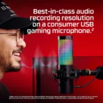 HyperX Quad Cast 2 S Future Ready Audio 100+ Customizable aRGB LEDs, Tap-To-Mute, Multifunction Controls For PC & Mac - Black - الصورة 6