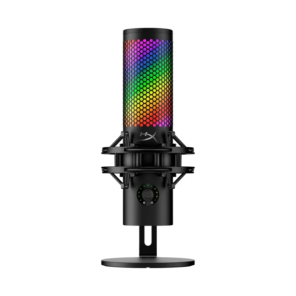 sss13 HyperX Quad Cast 2 S Future Ready Audio 100+ Customizable aRGB LEDs, Tap-To-Mute, Multifunction Controls For PC & Mac - Black - الصورة 1