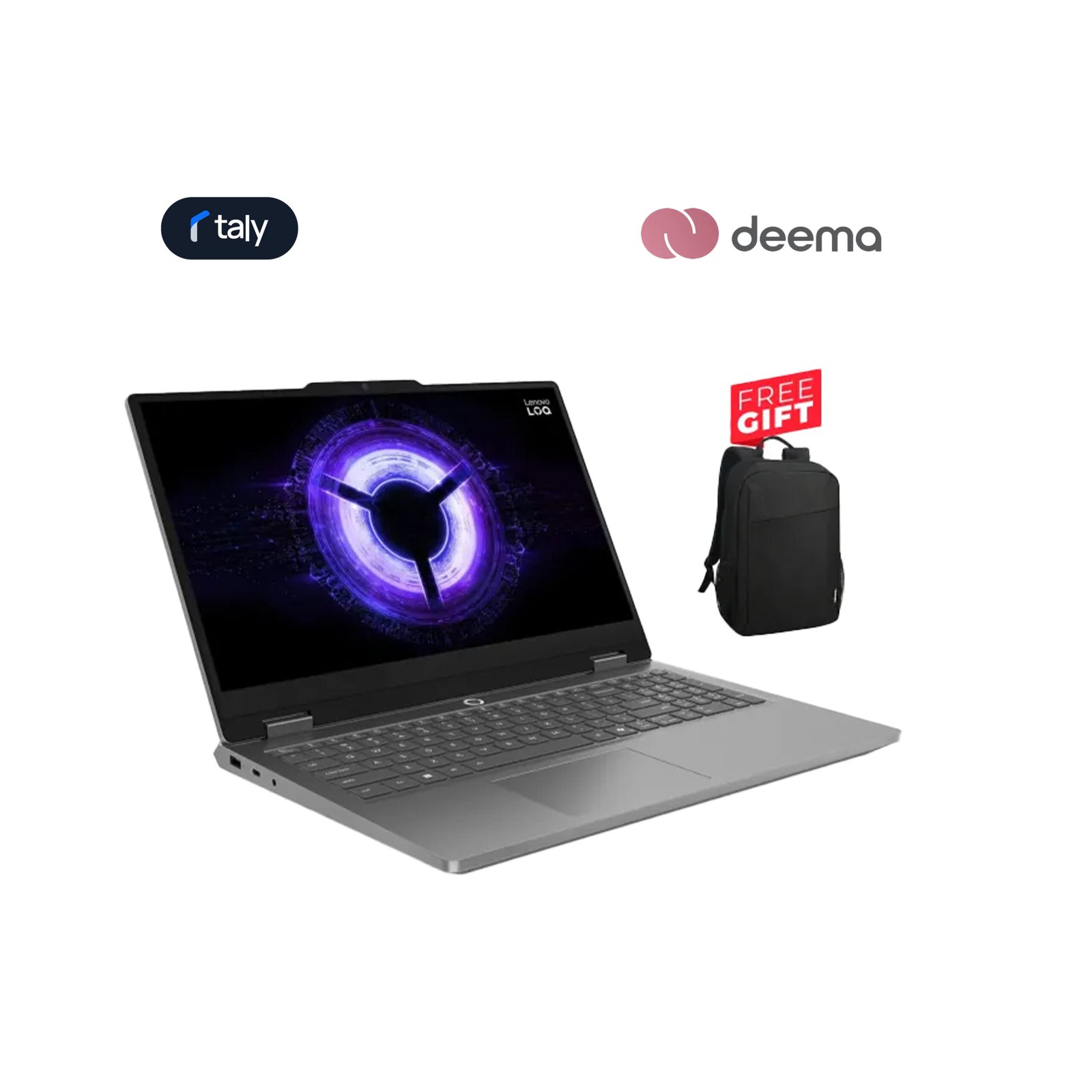 361 Lenovo Loq Essential 15IRX11 Gaming Laptop, Intel Core i7-13650HX Processor, 16GB DDR5 RAM, 512GB SSD NVMe, RTX 5050 8GB Graphics, 15.6" FHD IPS 144Hz Display, White Backlit Keyboard, Windows 11 Pro (License) + Free Gift Lenovo Laptop Bag - الصورة 1