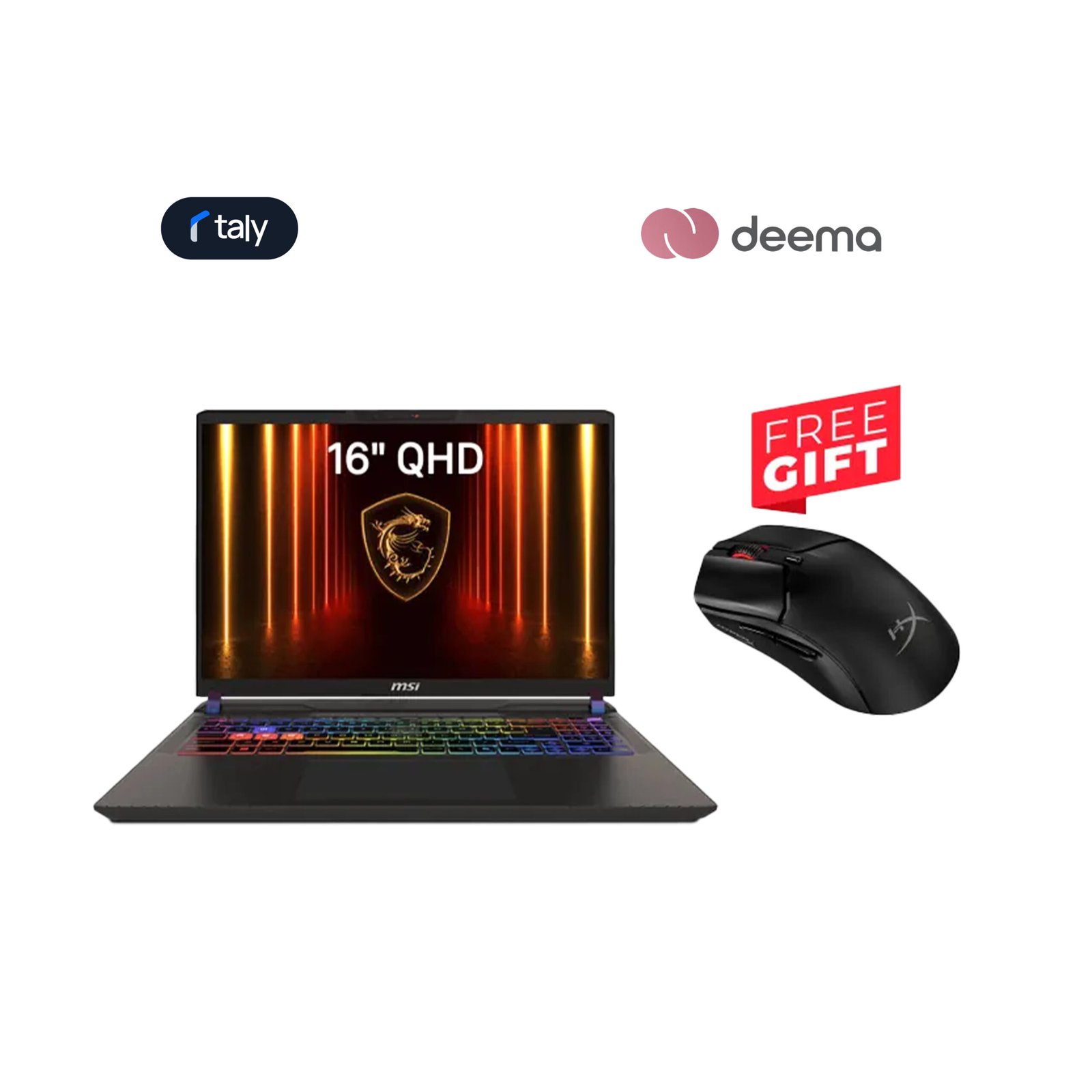 364 MSI Vector 16 HX AI A2XWHG Intel Core Ultra 9 275HX 32GB RAM 1TB SSD NVIDIA GeForce RTX 5090 24GB 16" QHD IPS 240Hz OS, -Cosmos Gray + Free Gift HyperX Haste 2 Mini Wireless Mouse - الصورة 1