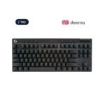 Logitech G PRO X TKL LIGHTSPEED Wireless Gaming Keyboard, Ultra-Portable Tenkeyless Design, Lightsync RGB Backlit, PBT Keycaps, Tactile Switches (GX Brown), BT/USB, US INTL Layout, Black | 920-012136
