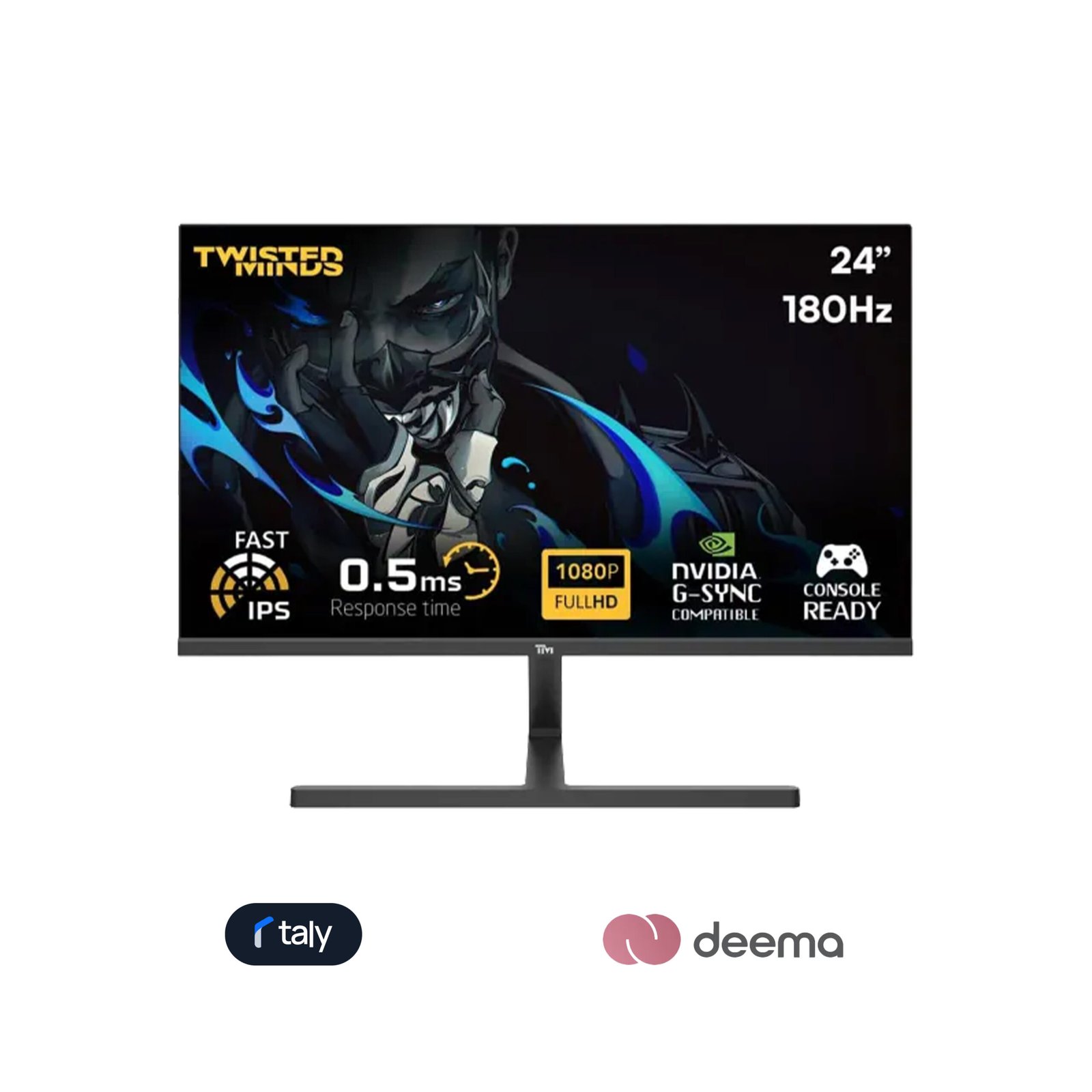 382 Twisted Minds 24'' Fast IPS Panel 180Hz 0.5ms FHD HDMI 2.0 HDR Gaming Monitor - الصورة 1