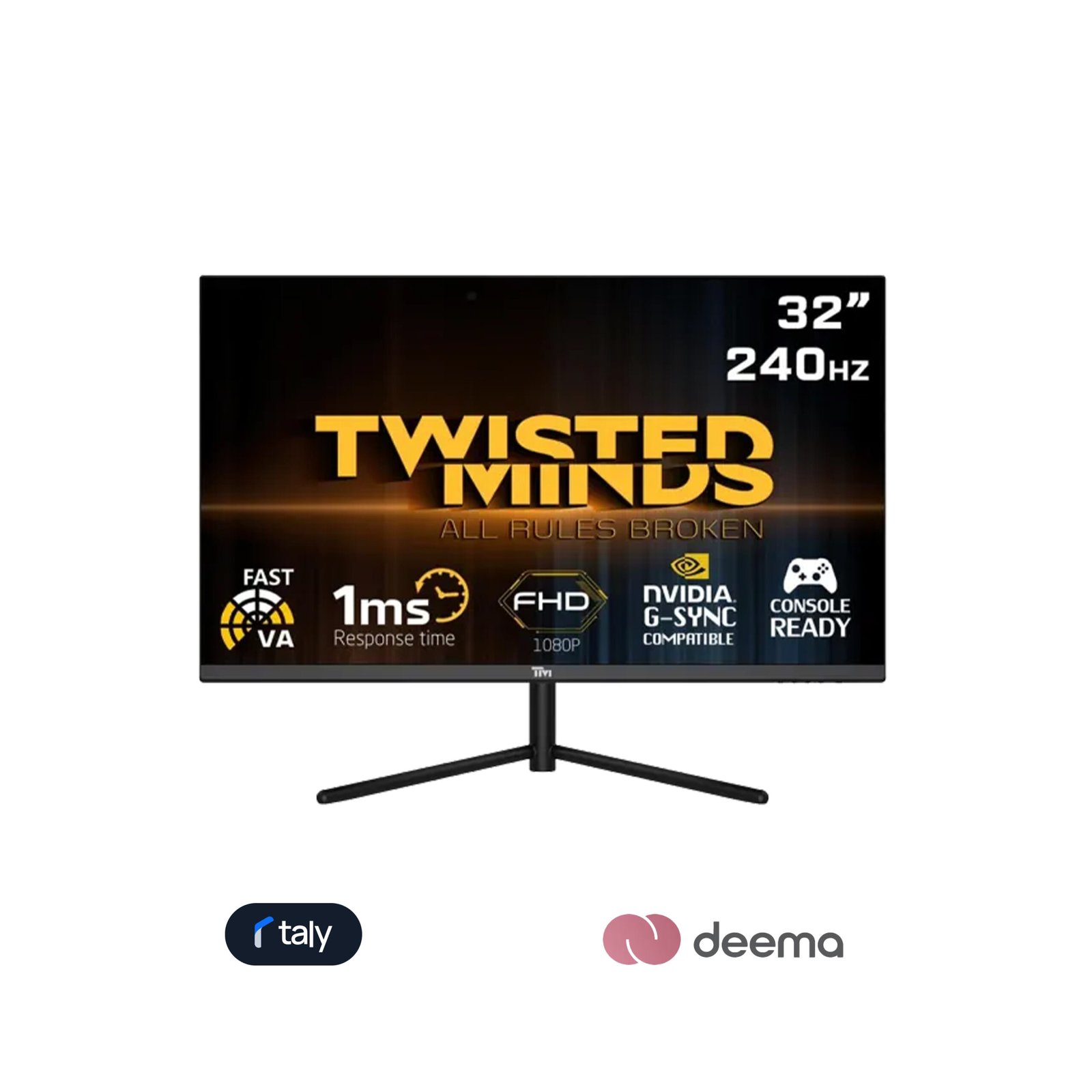 383 Twisted Minds 32'' Fast VA Panel 240Hz 1ms FHD HDMI 2.1 HDR Gaming Monitor (PS5 Compatible) - الصورة 1