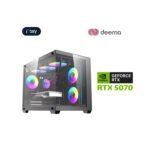 Gaming PC i5-14400F Processor, B760M D5 Motherboard, 16GB RAM DDR5, 1TB SSD NVMe, RTX 5070 12GB VGA, 850 WATT PSU, AZZA L240 Liquid Cooler, Darkflash B275 Pro Case with 6 ARGB Fans, Windows 11 Pro (License)