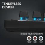 Logitech G PRO X TKL LIGHTSPEED Wireless Gaming Keyboard, Ultra-Portable Tenkeyless Design, Lightsync RGB Backlit, PBT Keycaps, Tactile Switches (GX Brown), BT/USB, US INTL Layout, Black | 920-012136 - الصورة 5