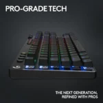 Logitech G PRO X TKL LIGHTSPEED Wireless Gaming Keyboard, Ultra-Portable Tenkeyless Design, Lightsync RGB Backlit, PBT Keycaps, Tactile Switches (GX Brown), BT/USB, US INTL Layout, Black | 920-012136 - الصورة 2