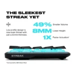 Fnatic Streak65 LP Ultra Fast Low Profile Switches 65% Compact Mechanical Keyboard - Black - الصورة 8
