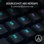Razer BlackWidow V4 Mechanical Gaming Keyboard: Green Switches Tactile & Clicky, Chroma RGB, 6 Macro Keys, Magnetic Wrist Rest, Doubleshot ABS Keycaps, Roller & Media Keys - Black - الصورة 5