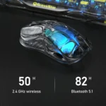 GravaStar Mercury M2 Wireless Gaming Mouse - Transparent Black - الصورة 6