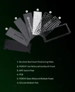 ⁦GravaStar Mercury V60 60% Hall Effect Magnetic Switch Gaming Keyboard - Onyx Crystal⁩ - الصورة ⁦3⁩