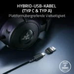 Razer Kraken V4 X Wired Gaming Headset ,HyperClear Cardioid Mic, 7.1 Surround Sound For PC,Mac,PlayStation, Switch, Steam Deck & Smartphone - الصورة 4