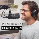 Rode PodMic USB Versatile Dynamic BroadCast Microphone XLR & USB Connectivity, Studio-Grade Processing, Headphone Volume Control - Black - الصورة 5