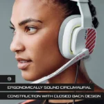 ⁦Astro A10 PlayStation Challenger Wired Gaming Headset For PC,Xbox,PS5,Switch & Mobile Devices - White⁩ - الصورة ⁦3⁩
