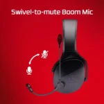 HyperX Cloud Jet Dual Wireless/Bluetooth, Swivel-To-Mute Boom Mic, Upto 25Hrs Of Playtime For PC,Mac, PS5,PS4 & Mobile - Black - الصورة 4
