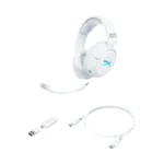 HyperX Cloud Flight 2 RGB Wireless USB Type-C BT Gaming Headset Upto 100Hrs Battery, For PC, PS5, PS4, Nintendo Switch, Mac & Mobile - White - الصورة 2